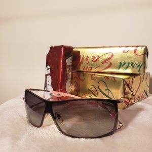 Versace pink tinted gradient sunglasses euc